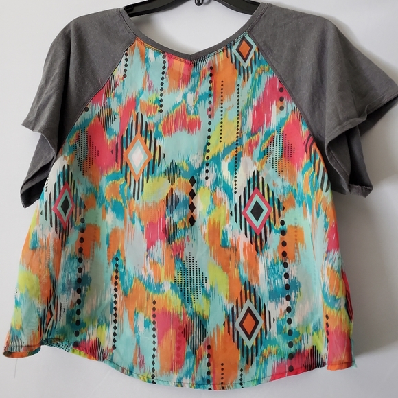 Girls Mudd Top Large 14 Bright Colors, Sheer Nylon - Picture 2 of 3